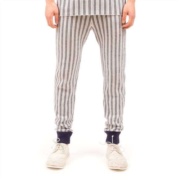 NEW PROPAGANDA AGENCY men's woven stripe sweatpants in multi - Picture 2 of 5